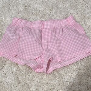 Edikted Pink Gingham Women's Shorts